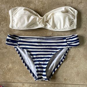 Navy and White Bikini